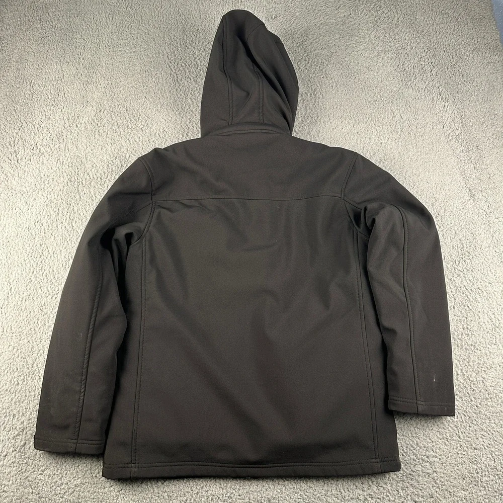 Snozu Performance Jacket Boys Large 14/16 Black Hooded Softshell Full Zip